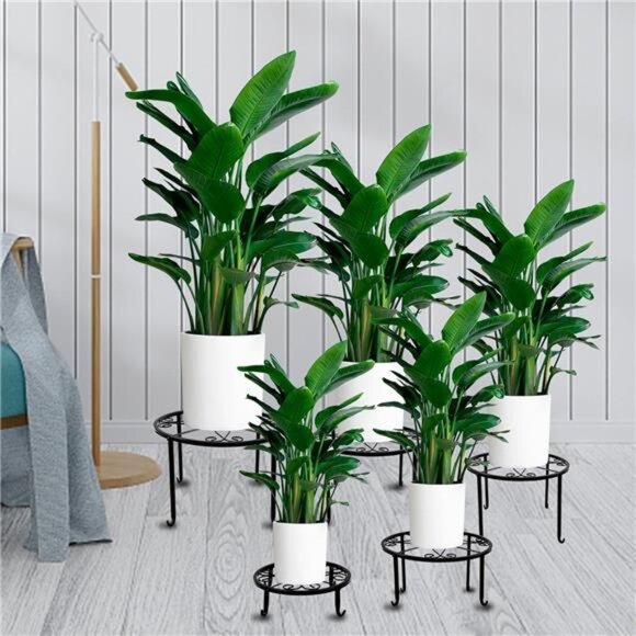 5 Pack Metal Plant Stands for Flower Pot,Heavy Duty Potted Holder,Indoor Outdoor - Picture 4 of 7